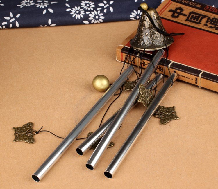 2017合金门挂饰四管金属铃铛创意生日礼物儿童卧室阳台风铃及配件